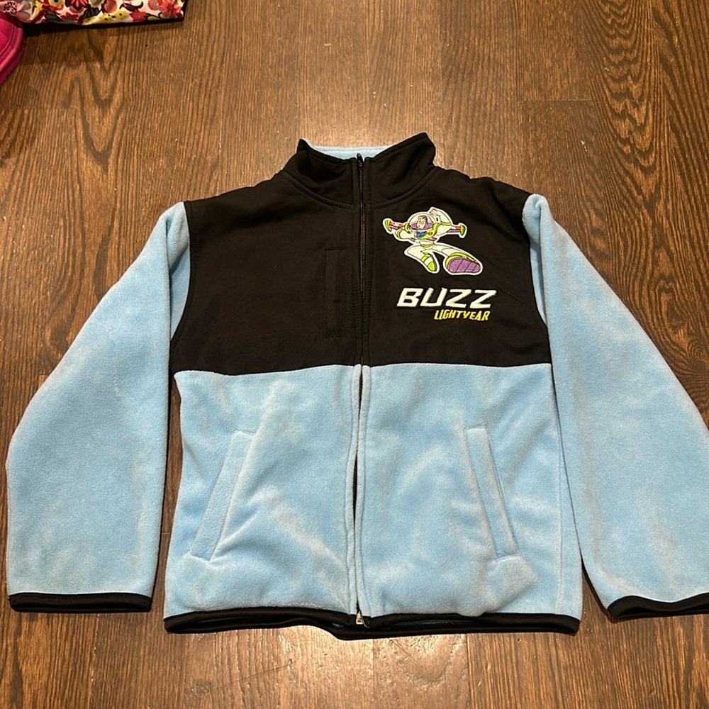 Buzz light year fleece zip up. Boys 6.